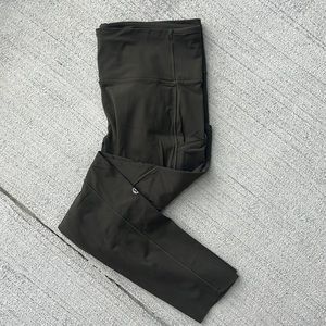 Lululemon Fast and Free High-Rise Tight 25" Dark Olive